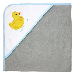 Rose Textiles - 3 toalhas com capuz com 5 toalhas de rosto, Aqua Duckies