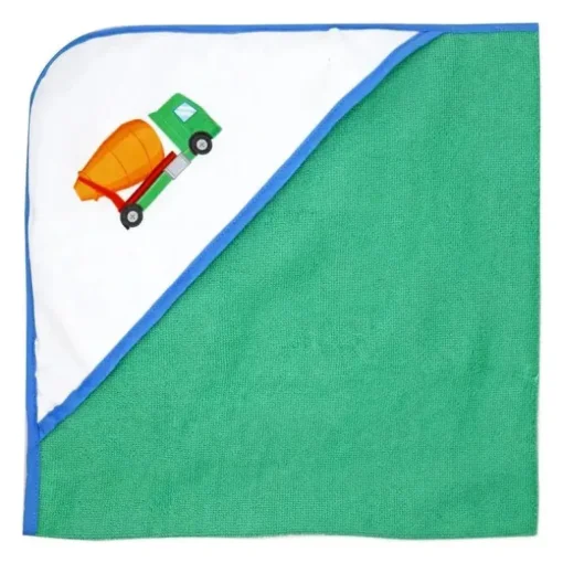 Rose Textiles - 3 Toalhas com Capuz C/ 5 Toalhas de Rosto:, Green Trucks