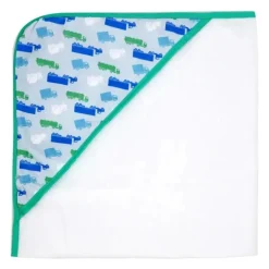 Rose Textiles - 3 Toalhas com Capuz C/ 5 Toalhas de Rosto:, Green Trucks
