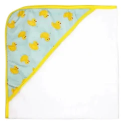 Rose Textiles - 3 toalhas com capuz com 5 toalhas de rosto, Aqua Duckies