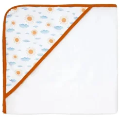 Rose Textiles - 3 toalhas com capuz com 5 toalhas de rosto, arco-íris de pêssego