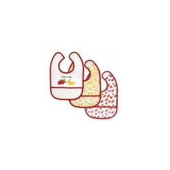 Rose Textiles - Babador Peva 3 Pack, Maçã/ Banana