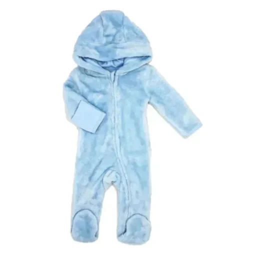 Rose Textiles - Baby Boys Fleece Pramsuit Blue