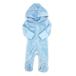 Rose Textiles - Baby Boys Fleece Pramsuit Blue