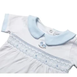 Rose Textiles - Baby Boys Short Set, Blue Rocking Horse