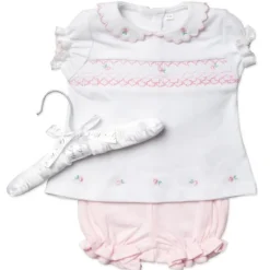 Rose Textiles - Baby Girl Girls Short Set, Pink Floral