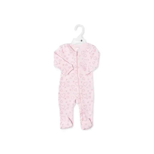 Rose Textiles - Baby Girl Heather Sleeper, Coração