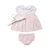 Rose Textiles - Baby Girls Dress Set, Pink Floral