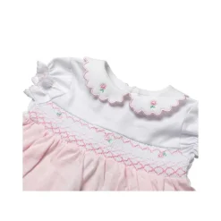 Rose Textiles - Baby Girls Dress Set, Pink Floral