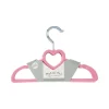 Rose Textiles - Baby Velvet Hangers - Pink Heart 10 unidades