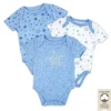 Rose Textiles - Body 100% Orgânico 3 Pk, Azul