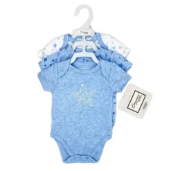 Rose Textiles - Body 100% Orgânico 3 Pk, Azul
