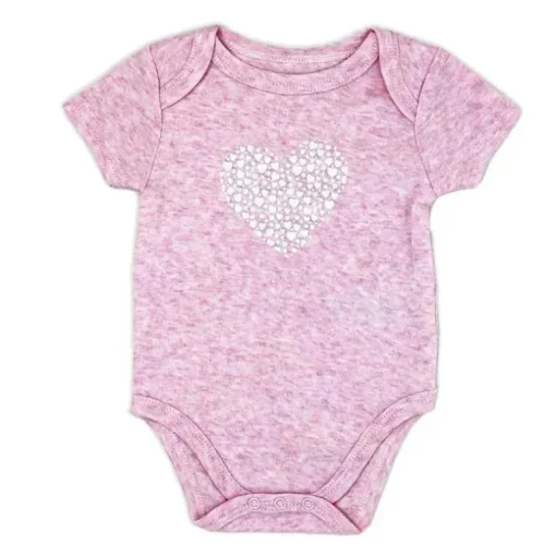 Rose Textiles - Body 100% Orgânico 3 Pk, Rosa