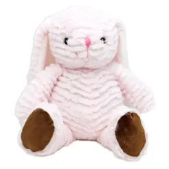 Rose Textiles - Brinquedo de pelúcia com sulcos, coelho rosa