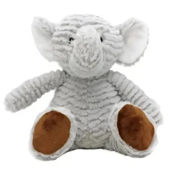 Rose Textiles - Brinquedo de pelúcia com sulcos, elefante cinza