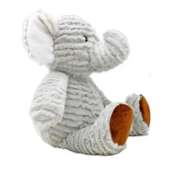 Rose Textiles - Brinquedo de pelúcia com sulcos, elefante cinza