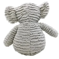 Rose Textiles - Brinquedo de pelúcia com sulcos, elefante cinza