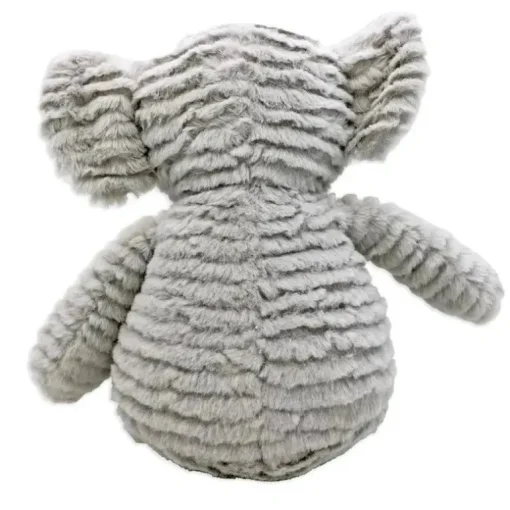 Rose Textiles - Brinquedo de pelúcia com sulcos, elefante cinza