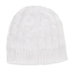 Rose Textiles - Cable Knit Hat, White