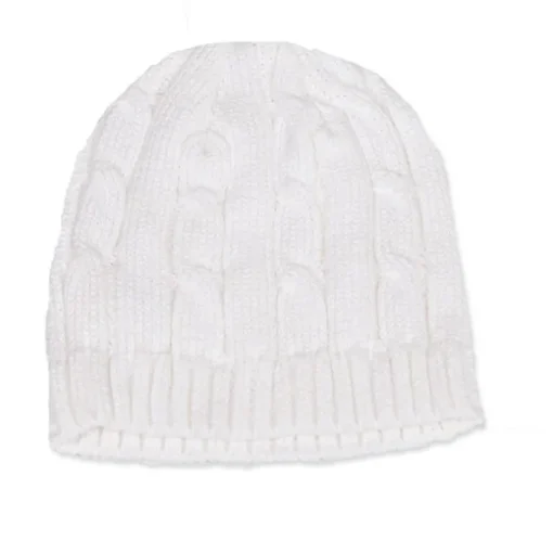 Rose Textiles - Cable Knit Hat, White