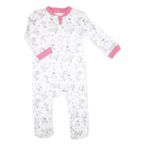 Rose Textiles - Capa Interlock para Meninas, Coelhinhos