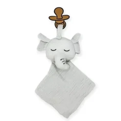 Rose Textiles - Chupeta de Musselina Nunu, Elefante