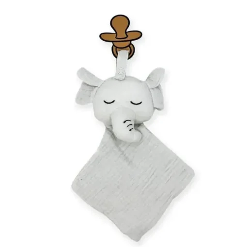 Rose Textiles - Chupeta de Musselina Nunu, Elefante