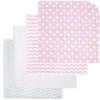 Rose Textiles - Cobertor de recebimento 4Pk Estrelas rosa