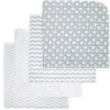 Rose Textiles - Cobertor de recebimento 4Pk Estrelas cinza