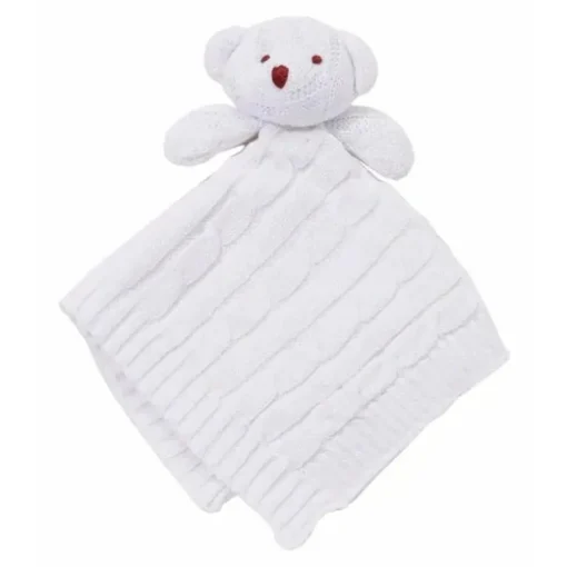 Rose Textiles - Cobertor de malha de segurança, Urso Branco