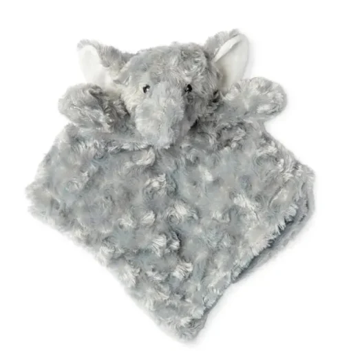 Rose Textiles - Cobertor de segurança de pelúcia elefante encaracolado, cinza