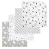 Rose Textiles - Cobertor de recebimento de 4 unidades, elefante cinza e balão