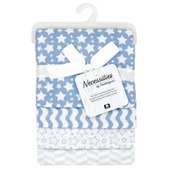 Rose Textiles - Cobertor de recebimento 4Pk Blue Stars