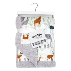 Rose Textiles - Cobertor de vison de 2 camadas, Sage Safari