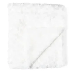 Rose Textiles - Cobertor de pelúcia encaracolado, branco
