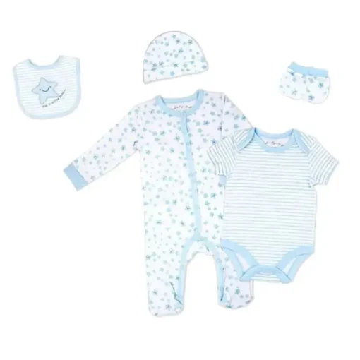 Rose Textiles - Conjunto de bolsa de malha 5Pk Baby Boy Star