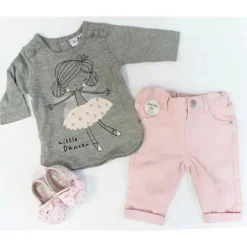 Rose Textiles - conjunto de sapatos com 3 peças, bailarina