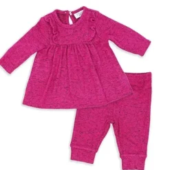Rose Textiles - Conjunto de 2 calças para bebês meninas, urze fúcsia