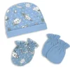 Rose Textiles - Conjunto de boné e luva de 3 peças, espaço azul