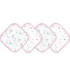 Rose Textiles - Conjunto de toalhas de banho de 4 peças - Elefante rosa e balão