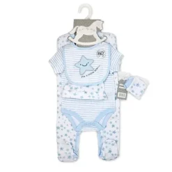 Rose Textiles - Conjunto de bolsa de malha 5Pk Baby Boy Star