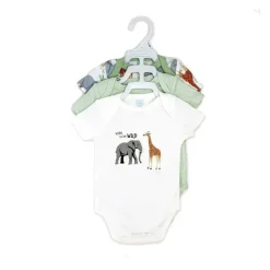 Rose Textiles - Conjunto de body neutro com 3 unidades, Safari