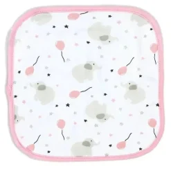 Rose Textiles - Conjunto de toalhas de banho de 4 peças - Elefante rosa e balão