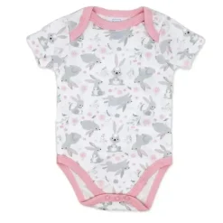 Rose Textiles - Conjunto de body feminino com 3 unidades, coelhinhos