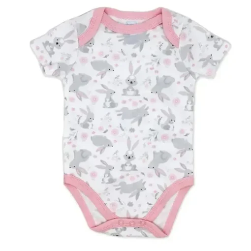 Rose Textiles - Conjunto de body feminino com 3 unidades, coelhinhos