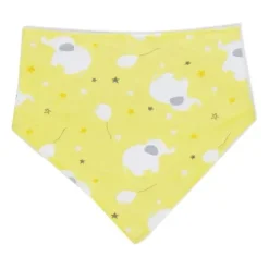 Rose Textiles - Conjunto de 5 babadores e meias, elefante amarelo