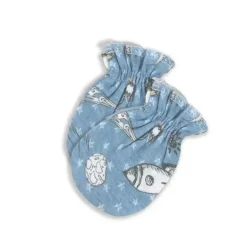 Rose Textiles - Conjunto de boné e luva de 3 peças, espaço azul