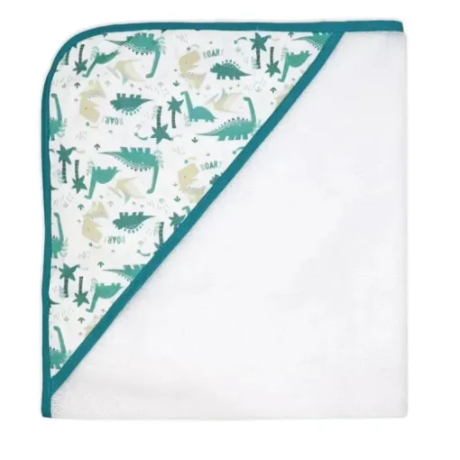 Rose Textiles - Conjunto de banho de 8 peças - 5 toalhas com capuz e 3 panos de rosto, Dino