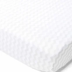 Rose Textiles - Folha de berço de musselina ondulada, cinza