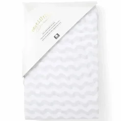 Rose Textiles - Folha de berço de musselina ondulada, cinza